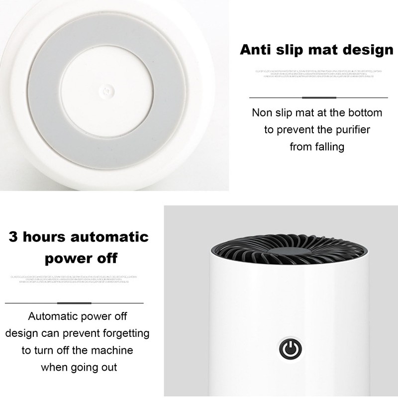 Car Air Purifier Frangrance Quiet Remove Smoke Dust USB Power