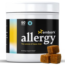 Embark Allergy Supplement for Dogs – Seasonal Allergy Relief, 90 Soft Chews – Vet-Formulated, All-Natural Bacon Flavor, No Additives, Made in The USA Using Globally Responsibly-sourced Ingredients