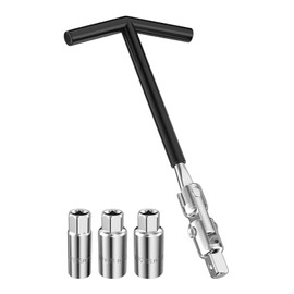 Spark Plug Wrench - Carbon Steel T-Handle Spark Plug Socket Wrench | Multifunctional Remover Installer Tool for Motorcycles RV Lawn Mowers Small Motor Vehicles
