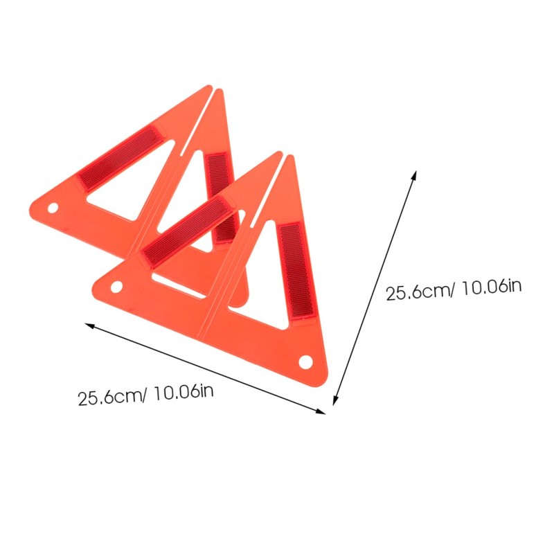 GLEAVI 3pcs Vehicle Roadside Safety Kit Reflective Warning Triangles Emergency