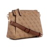 GUESS Noelle Triple Compartment Crossbody, Latte Logo
