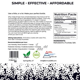 Formula 369 High Carbohydrate Sports Fuel – Value Size 5 lb (73 Servings) for Energy & Hydration – Unflavored Sports Drink Mix – Vegan, Allergen-Free