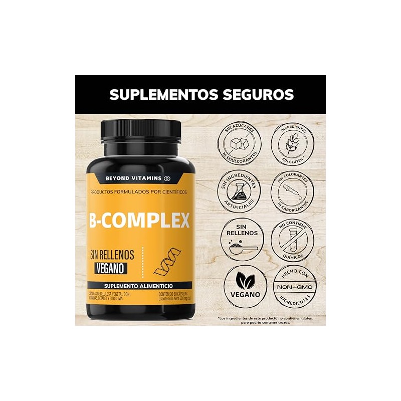 B-Complex | Vitaminas Complejo B Premium | 100% Vegano |