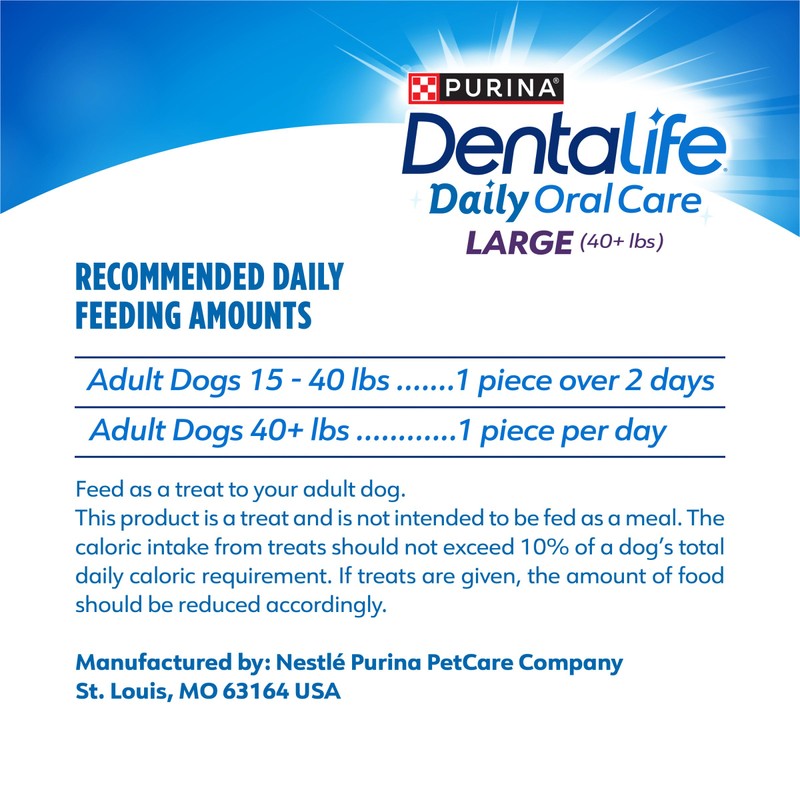 Purina DentaLife Made in USA Facilities Large Dog Dental Chews,