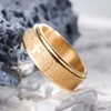 King Will 8mm Gold Stainless Steel Ring Lord's Prayer Rotatable