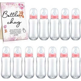 Roowest Baby Bottles for Baby Shower Games Bottle Chug Sign for Party Gender Reveal Wedding Bridal Shower(Lovely Bear)