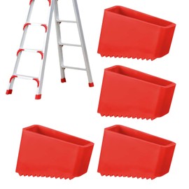 4 Pieces Ladder Non-Slip Feet Mat, 50 x 20 mm Ladder Feet, Ladder Feet Replacement, Ladder Stabiliser, Rubber Ladder Feet for Home Workers Folding Ladder