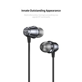 Yinyoo BLON FG In Ear Headphones Strong Bass Earbuds with HiFi Dynamic Unit Aluminum Alloy Light Weight IEM 10mm Composite Speaker Unit with PVC Braided Earphone Cable Wire