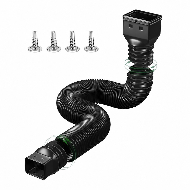 Retractable Rain Gutter Downspout Extension for Outdoor Drainage – Adjustable