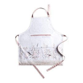 Maison d' Hermine Apron 100% Cotton 27.50"x31.50" 1 Piece Adjustable Neck Strap Apron with Center Pocket for Mother's Day Gifts, BBQ, Women, Men, Chef, Meadow Florals - Brown - Spring/Summer