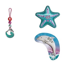 Step by Step Magic Mags Dolphin Lana, Set of 3, 2 Magnetic Badges and 1 Charm, Accessory for School Bag or Nursery Backpack