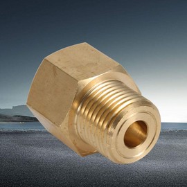 CO2 Bottle Tank W21.8 CGA320 Adapter Converter for Aquarium (CGA320 Female to W21.8 Male)