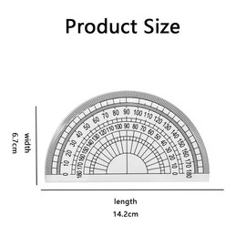 10 Pcs Plastic Protractors, Clear 180 Degree Math Protractor Set for Students Teachers School Office, Angle Measurement Tools, Transparent Geometry Ruler for Drawing Measuring