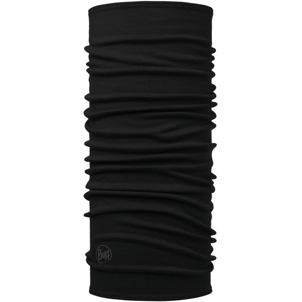 BUFF MIDWEIGHT Merino Wool SOLID BLACK [Size: 9.3 x 25.2
