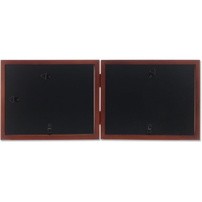 Lawrence Frames Hinged Double (Horizontal) Walnut Wood Picture Frame, Gallery