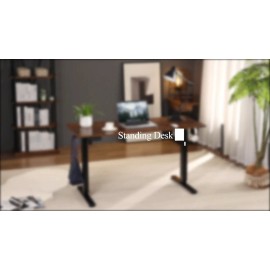 Custom Desk Creations Electric Standing Desk - 55 x 24 inch Adjustable Sit to Stand Up Desk - White