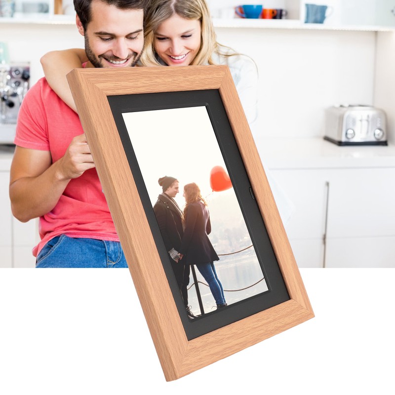 Digital Picture Frame Wooden 7 Inch IPS HD Multifunctional Smart