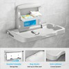 Fold-Down Baby Changing Diaper Station - Horizontal Wall Mounted, Sturdy