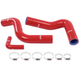 PIT66 Lower Upper Red Radiator Silicone Hose Compatible with 1964 1965 1966 1967 1968 Ford Mustang