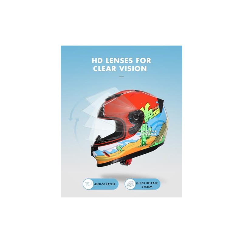 TRIANGLE Kids Motorcycle Helmets Youth Full Face Helmet Lightweight with
