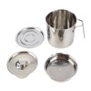 Stainless Steel Oil Filter Pot with Handle Kitchen Grease Container
