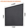 EXCELFU RV Awning Side Sun Shade Screen 9'X7', Black Mesh