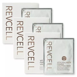Livisel 물광 콜라겐 랩핑 마스크팩 리브이셀 비타 콜라겐 퍼밍 5매 3개 Hydrating Collagen Wrapping Mask Pack Live Cell Vita Collagen Firming 5 Sheets 3 Packs