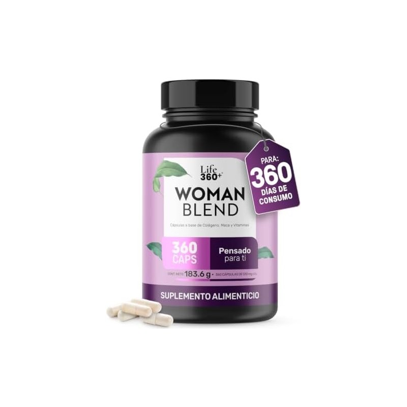 LIFE 360 Woman Blend Multivitaminico para Mujer 360 cápsulas 510mg