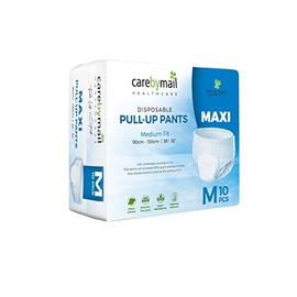 carebymail CarebyMail Maxi Adult Incontinence Pull Up Diaper Pants - Unisex Incontinence Pants - High Absorbency - Medium (1 Pack of 10)
