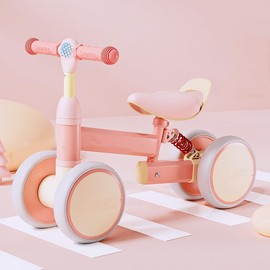 Balance Bike,Baby Balance Bike for 1-3 Year Old Boys Girls,4 Wheels Toddler First Bike,Pre-School Children Ride on Walker First Birthday Gifts (Pink)