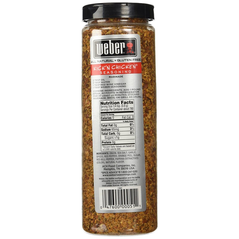Weber Kick'n Chicken Seasoning 22 Oz. Made with Sea Salt