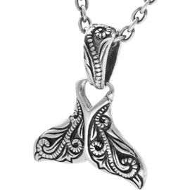 [Shinjuku Ginokura] Whale Tail Silver 925 Pendant Top Whale Whale Pendant Tail Sea Marine Hawaiian, Silver Metal