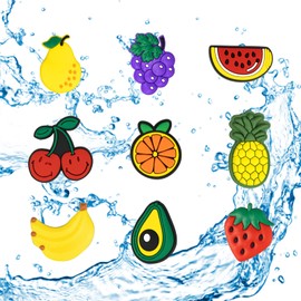 Fruit Vegetable Decoration Charms, Cherry Strawberry Pineapple Watermelon Grape Eggplant Charm for Boys Girls Kids Teens Gifts