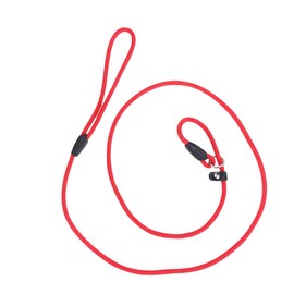 POPETPOP Slip Lead Dog Leash-Adjustable Nylon Rope Puppy Training Leash Slip Dog Leash Dog Whisperer Cesar Slip Training Leash Lead Collar,Red 4.6-Feet