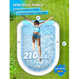 VISTOP Inflatable Pool for Adults or Kids with Seats/Cup Holders Large Thickened Extra Large Toddlers Cool Swimming Pool Family Summer Blow Up Water Pools for Outdoor, Water Party, Garden SPA Tub