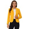 Allegra K Women's Work Office Blazer Stretch Lapel Collar Long