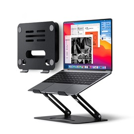 Baffect Adjustable Laptop Stand, Foldable Portable Ventilated Desktop Laptop Holder, Ergonomic Aluminum Computer Stand for Desk, Compatible with 13-16 inch Laptop Notebook Computer Tablet