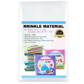 Zonon Noise Making Crinkle Paper Crinkle Noise Maker Plastic Film for Adding Noise Toys Dog Cat Pet Supplies (51 x 39 Inch)