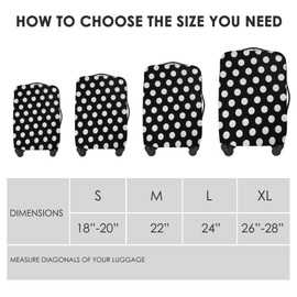 Adorila Travel Luggage Cover Suitcase Protector Washable Suitcase Cover Elastic Suitcase Protective Cover, Dot