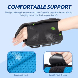 YiYame Boxer Fracture Splint, Ulnar Gutter Splint Right Hand, the 4th and 5th Metacarpal Finger Splint Hand Brace, Boxer Orthosis Hand & Wrist Brace for Women & Men, Right, S