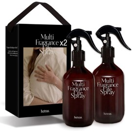 hetras. Multi Fragrance Life Spray 10.14 fl.oz, Pack of 2 | Room Spray and Air Freshener for Home & Office & Fabric Multi Purpose Spray (La Tulip Shower)