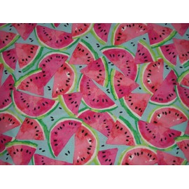 Watermelon Slices Hair Scrunchie Handmade by Scrunchies by Sherry Ponytail