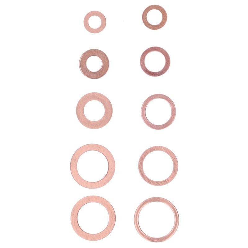 200Pcs Oil Drain Plug Gasket Red Copper Heating Processing 9