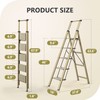 5 Step Ladders for Home, 300lbs Load, 46'' Top Step,