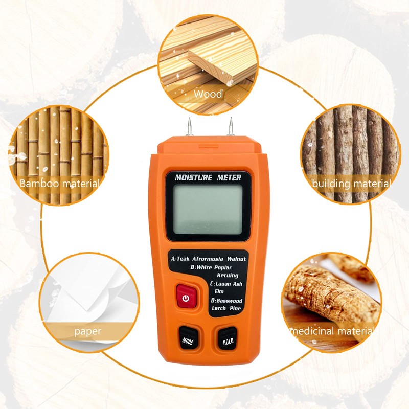 Digital Wood Moisture Meter Wood Humidity Tester Hygrometer Timber Damp