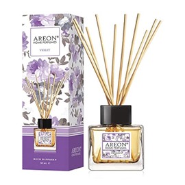 AREON Aromatizante para Hogar y Baño, Difusor de Aromas para Casa con Varillas - Ambientador Elegante y Fresco para Cuartos y Salas, Ideal para Crear un Ambiente Acogedor y Relajante (Aroma Violet)