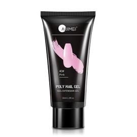 AIJIMEI Poly Nagel Gel,30ml Nails Extension Gel,Rosa Art Acrylgel für Nägel,UV/LED Nagellack Gel Verlängerungskleber für Maniküre Reparatur Nagelverlängerung