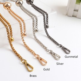 BEAULEGAN Thin Purse Chain Strap Adjustable - Replacement for Small Shoulder Crossbody Bag, 130 CM Long(Silver)