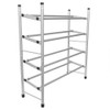 Home Basics Expandable 4 Tier Steel Shoe Rack, Chrome (1)