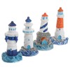 4pcs Mediterranean Style Lighthouse Ornaments Figurines for Gardening Home Decor